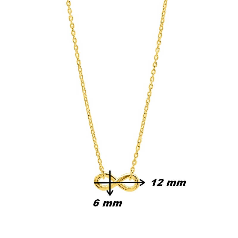 collier-femme-infini-plaqué-or-robbez-masson-132114-dimensions Collier Femme INFINI Plaqué Or ROBBEZ MASSON, dimensions