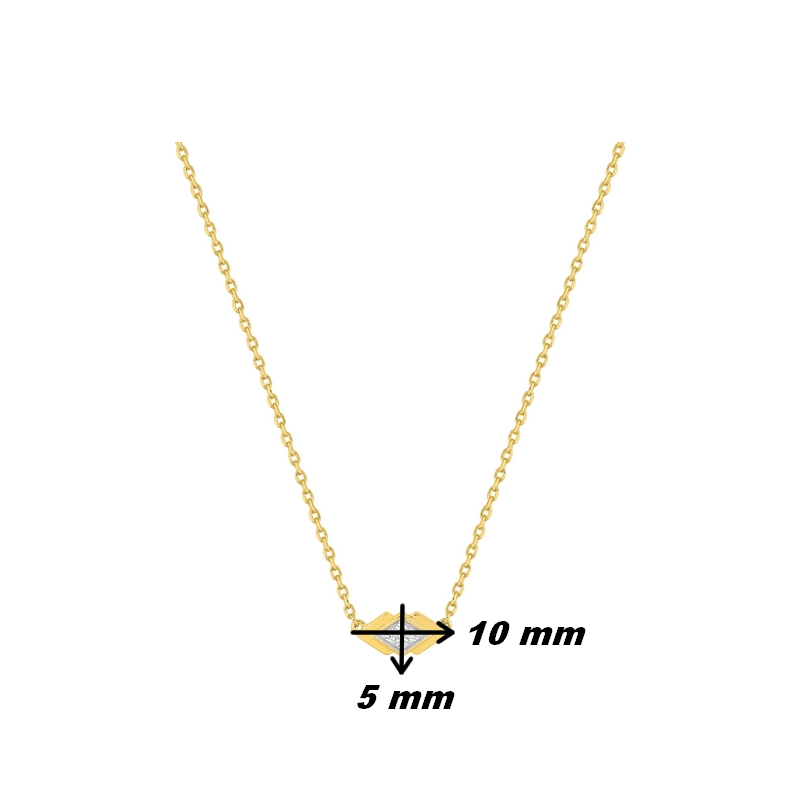 Collier Femme Plaqué Or et Oxydes de zirconium ROBBEZ MASSON, dimensions