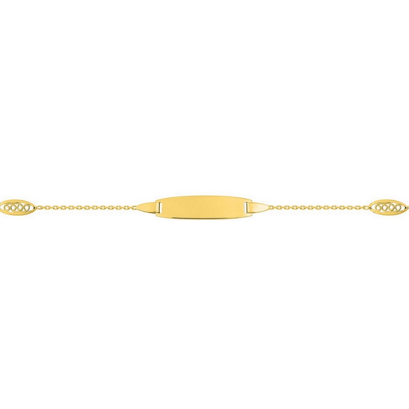 Gourmette Bébé maille fantaisie Or jaune 750/1000 ROBBEZ MASSON