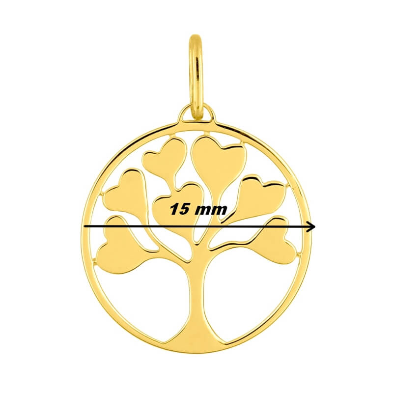pendentif-coeur-arbre-de-vie-plaqué-or-robbez-masson-136310-diamètre Pendentif Cœur et Arbre de vie Femme Plaqué Or ROBBEZ MASSON, diamètre