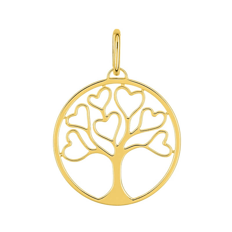 pendentif-coeur-arbre-de-vie-plaqué-or-robbez-masson-136311 Pendentif Arbre de vie et Cœur Femme Plaqué Or ROBBEZ MASSON