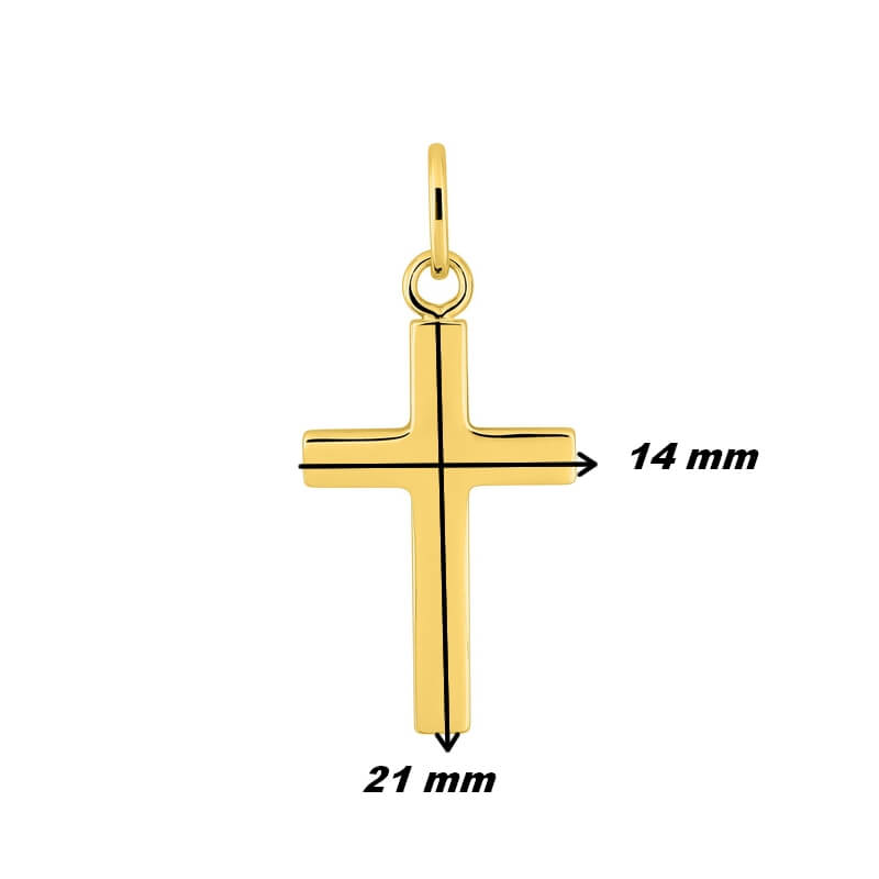 Pendentif Croix Plaqué Or ROBBEZ MASSON, dimensions