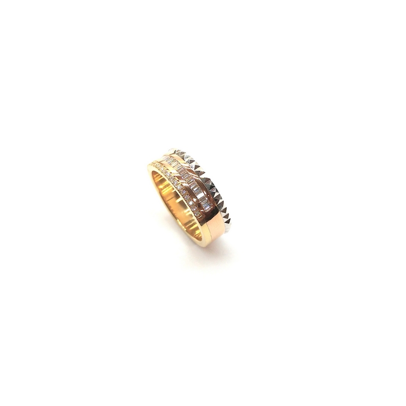 Bague Femme 3 Ors 750/100 et Diamants FACET RE868FMNCA016, autre vue.
