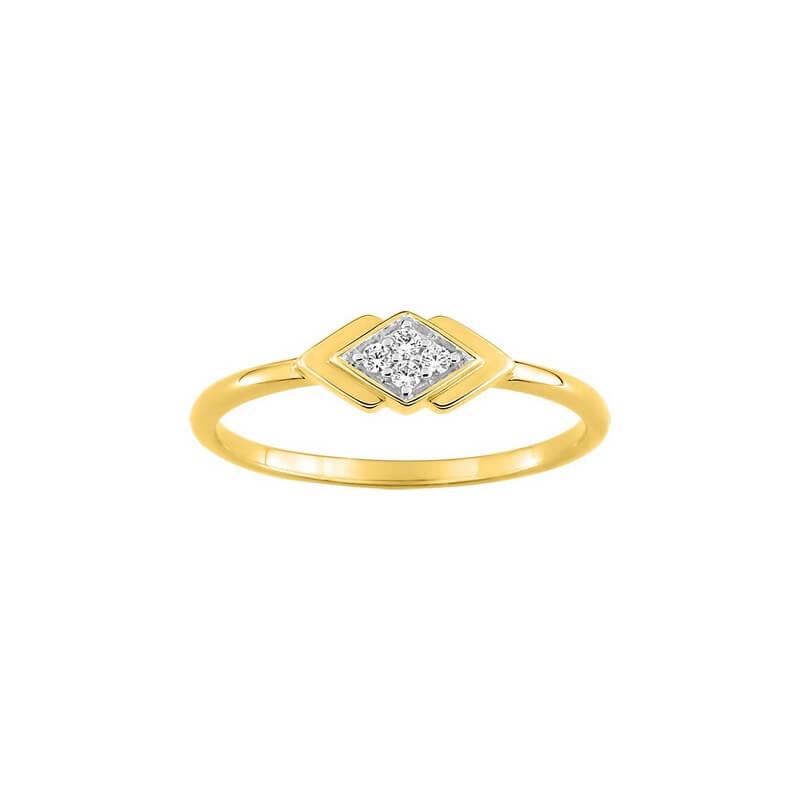 Bague Femme Plaqué Or, Rhodium et Oxydes de zirconium ROBBEZ MASSON