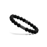 Bracelet Acier pierre de lave ROCHET HB2801A Homme