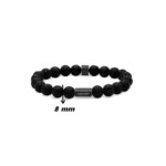 Bracelet Acier pierre de lave ROCHET HB2801A Homme, largeur.