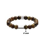 Bracelet Acier œil de tigre ROCHET B286003 Homme, largeur.