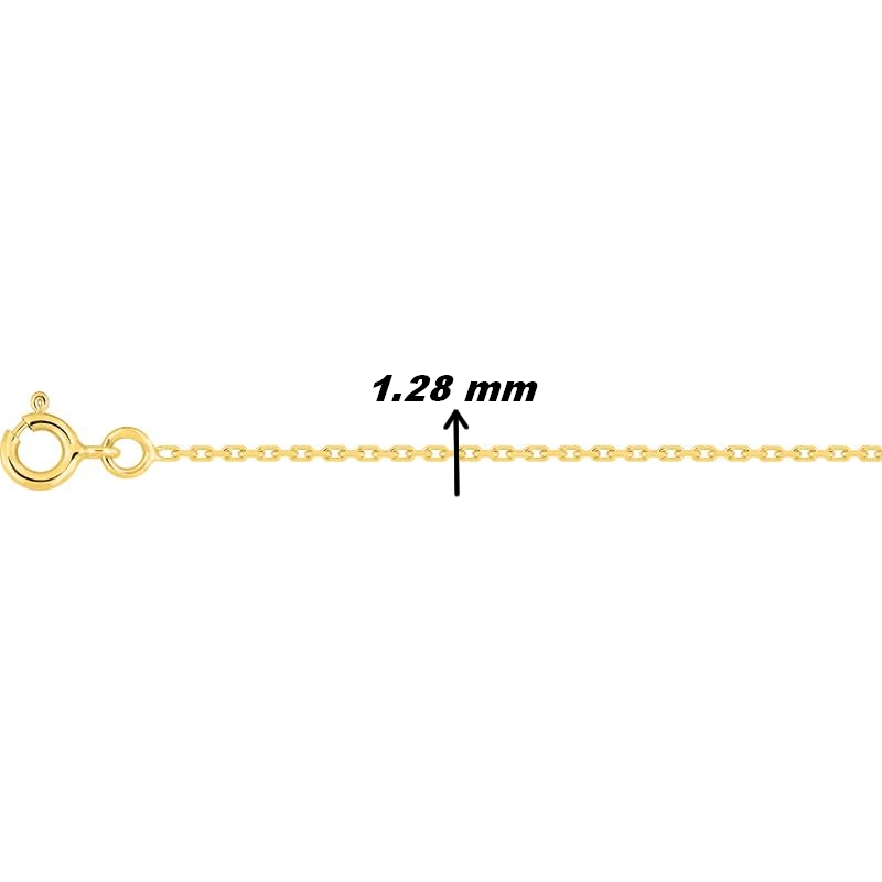 Chaîne Forçat diamantée Or jaune 750/1000 ROBBEZ MASSON, largeur.