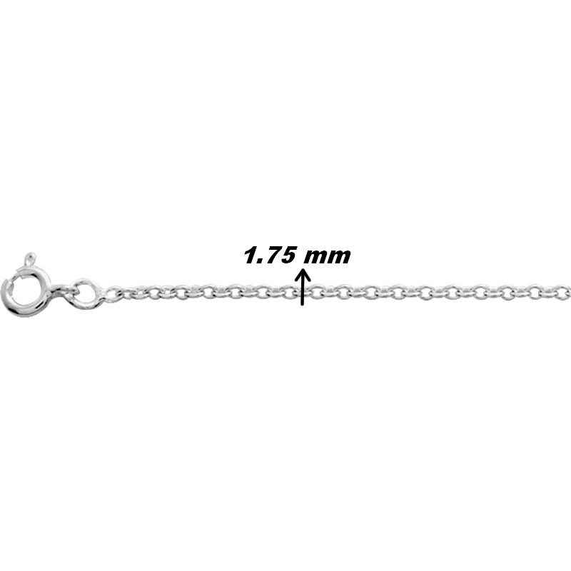 chaine-forcat-ronde-agent-rhodié-robbez-masson-301653C-largeur Chaîne forçat ronde Argent rhodié ROBBEZ MASSON, largeur