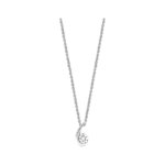 Collier virgule Femme Argent rhodié et Oxyde de zirconium ROBBEZ MASSON