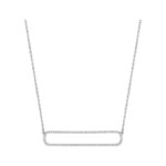 Collier horizontal Femme Argent rhodié et Oxydes de zirconium ROBBEZ MASSON