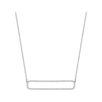 Collier horizontal Femme Argent rhodié et Oxydes de zirconium ROBBEZ MASSON
