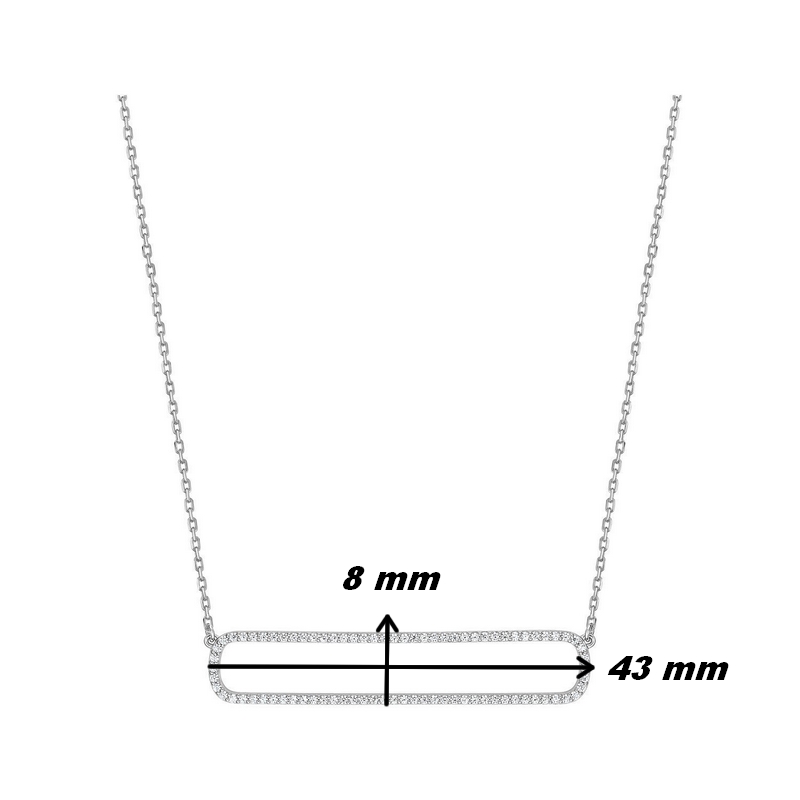 collier-femme-argent-rhodié-et-oxydes-robbez-masson-S10-55104-dimensions Collier horizontal Femme Argent rhodié et Oxydes de zirconium ROBBEZ MASSON, dimensions.