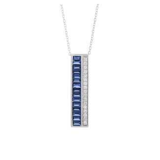 Collier Femme Platine, Saphirs et Diamants FACET P8010FMTWNCQ0