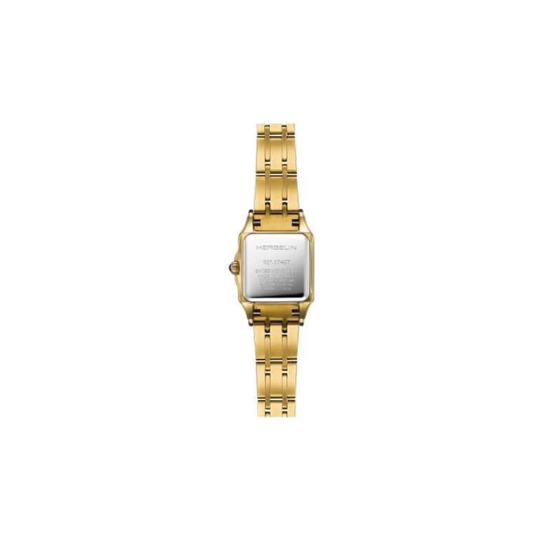 Montre Femme LUNA mini HERBELIN Acier inoxydable doré 17407BP1N08, dos.