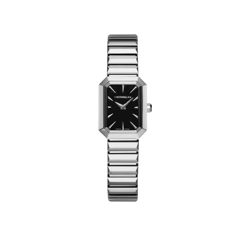 montre-femme-octogone-HERBELIN-17556B49-acier-inoxydable-et-nacre-noire Montre Femme Octogone HERBELIN 17556B49 Acier inoxydable et nacre noire
