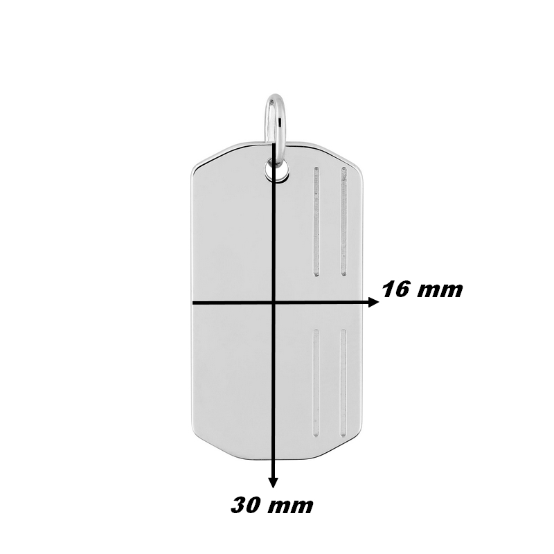 pendentif-plaque-homme-argent-rhodié-robbez-masson-306391-dimensions Pendentif Homme Argent rhodié ROBBEZ MASSON , dimensions.