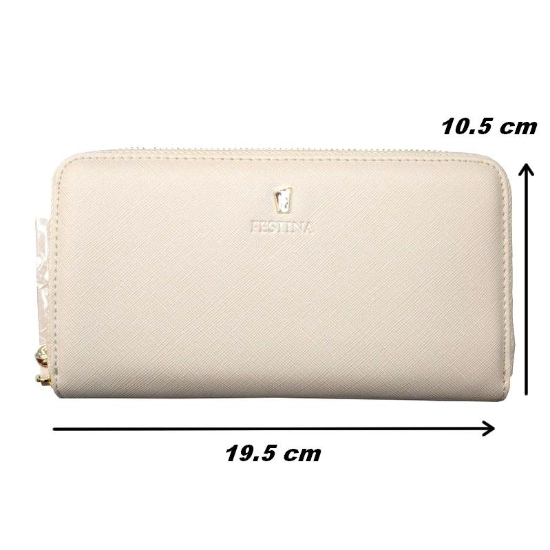 Portefeuille Femme FESTINA FM124/J écru, dimensions.