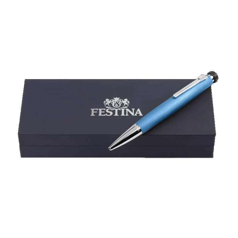 Stylo à bille FESTINA bleu et gris encre noire FWS4104/M, boîte