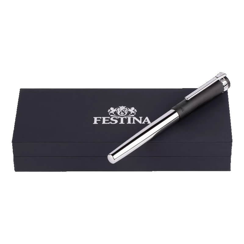Stylo à bille FESTINA gris et noir, encre noir FWS4107/A, boîte