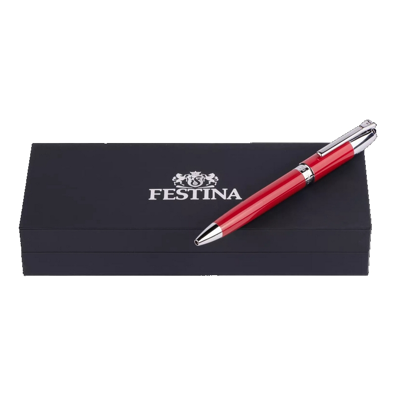 Stylo à bille rouge FESTINA FWS4110/P classique, encre noir, boîte.