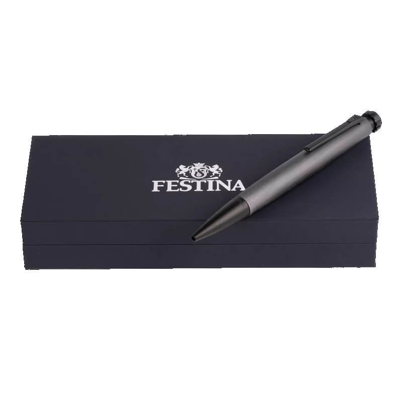 Stylo à bille FESTINA gris foncé et noir, encre noir FWS4102/D, boîte
