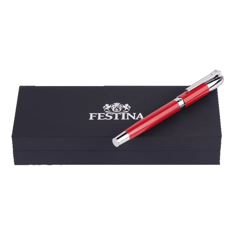Stylo plume FESTINA gris et rouge FWS2109/P, boîte.
