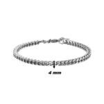 Bracelet double tressage Acier ROCHET HB01380 Homme, largeur.