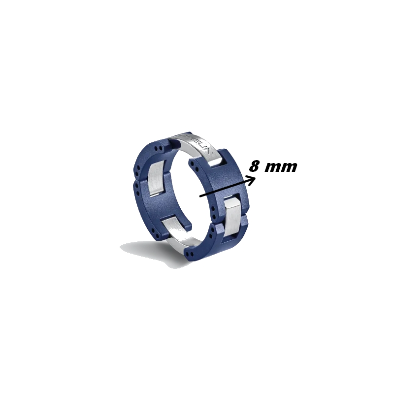 Bague CAP CAMARAT HERBELIN RCC8CBAB Acier, Céramique bleue, largeur.