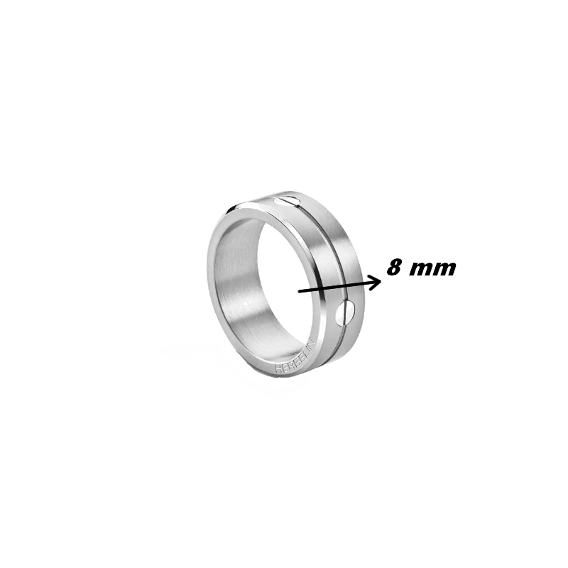 Bague NEWPORT HERBELIN RN8AB Acier inoxydable Homme, largeur.