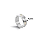Bague NEWPORT HERBELIN RN8ABG2N Acier et Or Homme, largeur.