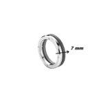Bague NEWPORT Duo HERBELIN RND7ABTD Titane et Acier Homme, largeur.