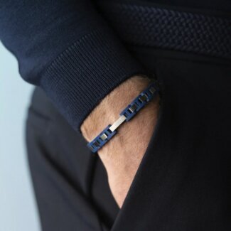 Bracelet CAP CAMARAT céramique et Acier HERBELIN BCC8CBAB Homme porté