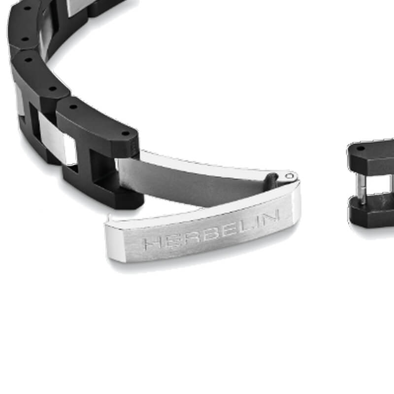 Bracelet CAP CAMARAT céramique et Acier HERBELIN BCC10CNAB Homme, fermoir.