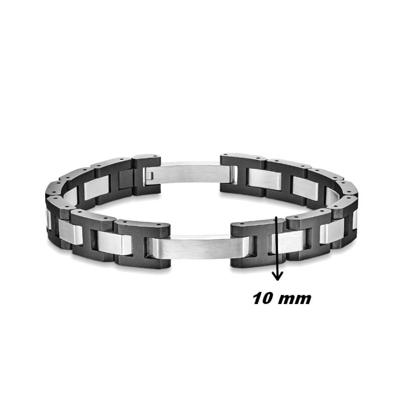 Bracelet CAP CAMARAT céramique et Acier HERBELIN BCC10CNAB Homme, largeur.