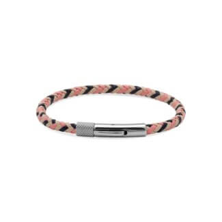 Bracelet Cuir tressé tricolore et Acier ROCHET HB1430299 Homme
