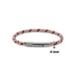 Bracelet Cuir tressé tricolore et Acier ROCHET HB1430299 Homme, largeur.