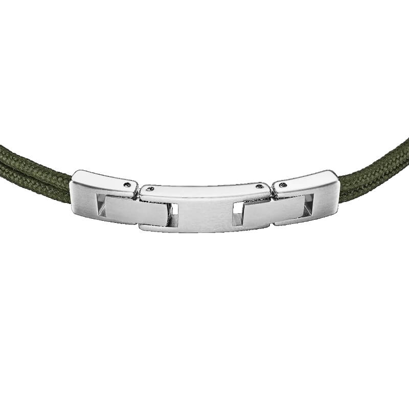 Bracelet AMARRAGE Acier cordon kaki HERBELIN BH20ABKK Homme, fermoir.