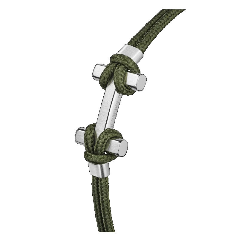 Bracelet AMARRAGE Acier cordon kaki HERBELIN BH20ABKK Homme, zoom.
