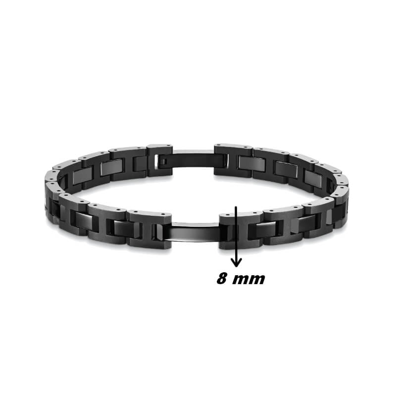 Bracelet CAP CAMARAT céramique noire HERBELIN BCC8CN Homme, largeur.