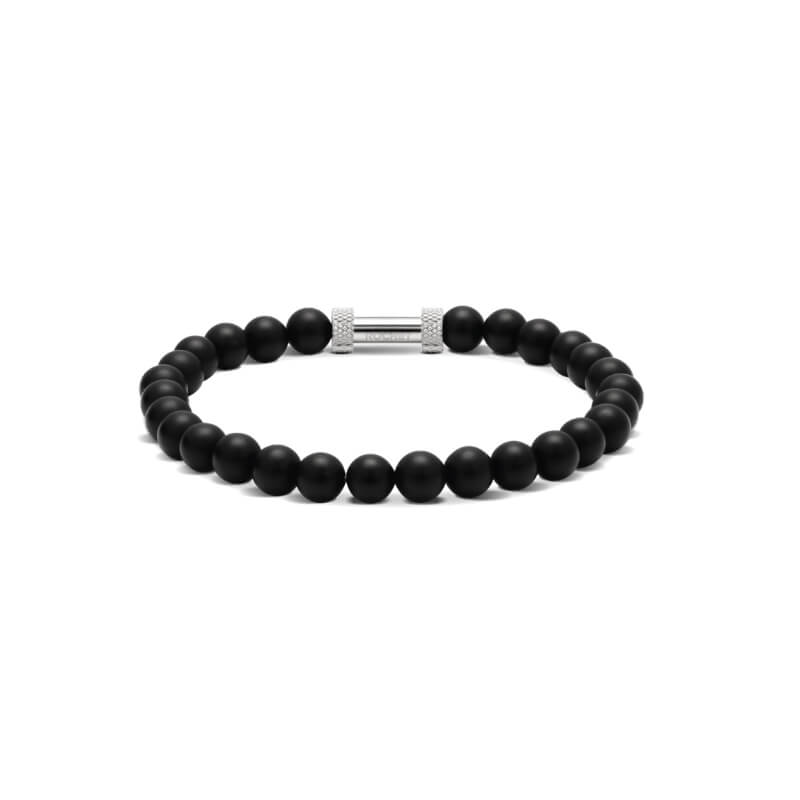Bracelet Acier et Agate noire ROCHET B266001 Homme, autre vue.