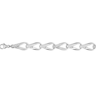 Bracelet Argent rhodié et Oxydes ROBBEZ MASSON Femme