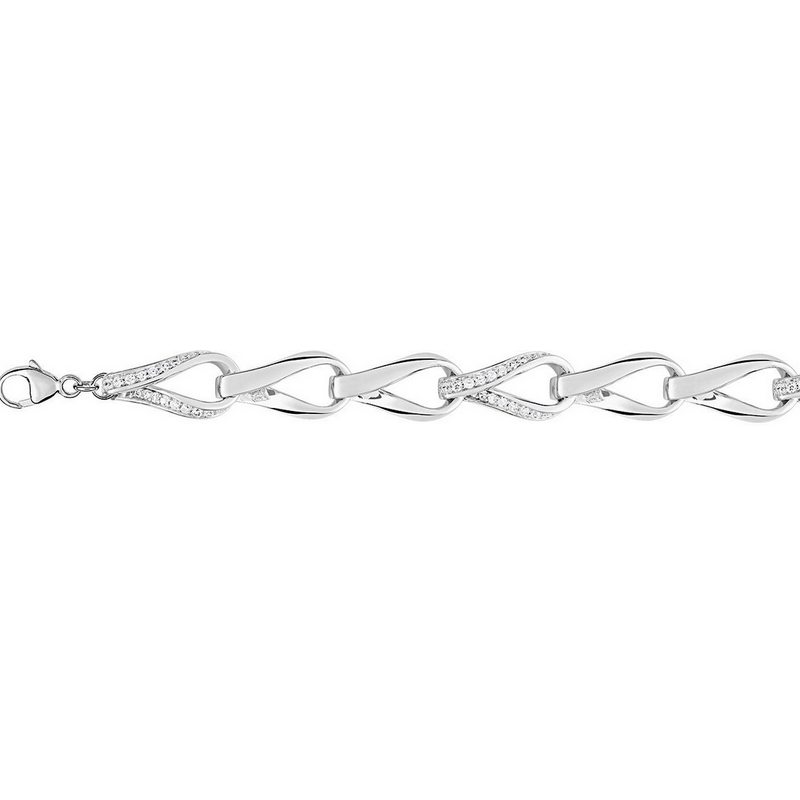 Bracelet Argent rhodié et Oxydes ROBBEZ MASSON Femme