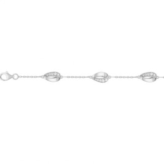 Bracelet design Argent rhodié et Oxydes ROBBEZ MASSON Femme
