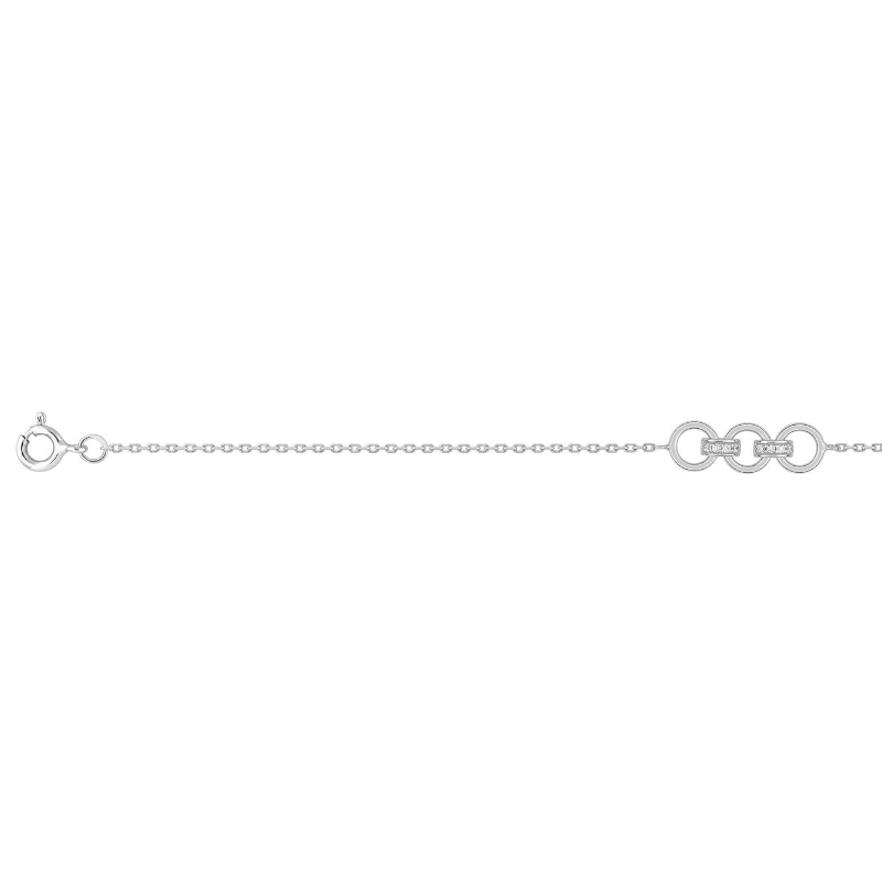 Bracelet anneaux Argent rhodié et Oxydes ROBBEZ MASSON Femme