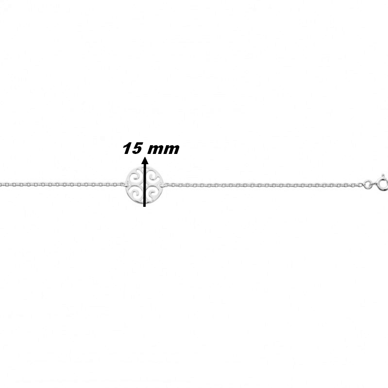 bracelet-femme-argent-rhodié-robbez-masson-301966B-dimension Bracelet design Argent rhodié ROBBEZ MASSON Femme, dimensions.