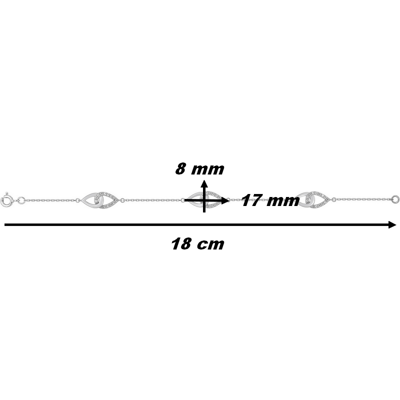 bracelet-femme-entrelacé-argent-rhodié-et-oxydes-robbez-masson-ASBV73Z18-dimensions Bracelet entrelacé Argent rhodié et Oxydes ROBBEZ MASSON Femme , dimensions.