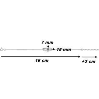 Bracelet Infini croisé Argent rhodié et Oxydes ROBBEZ MASSON Femme, dimensions