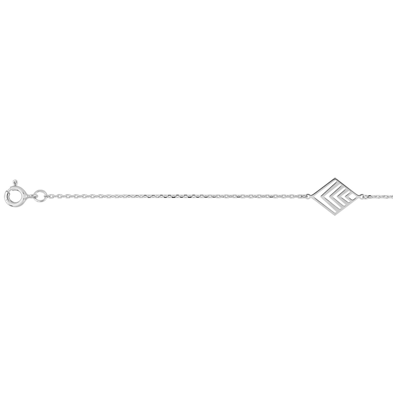 Bracelet Losange Argent rhodié ROBBEZ MASSON Femme