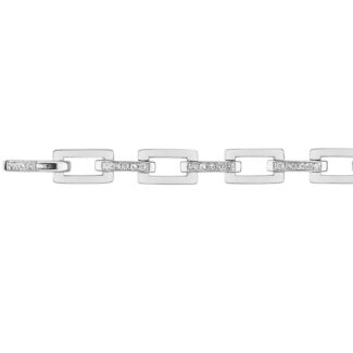 Bracelet rectangulaire Argent rhodié et Oxydes ROBBEZ MASSON Femme